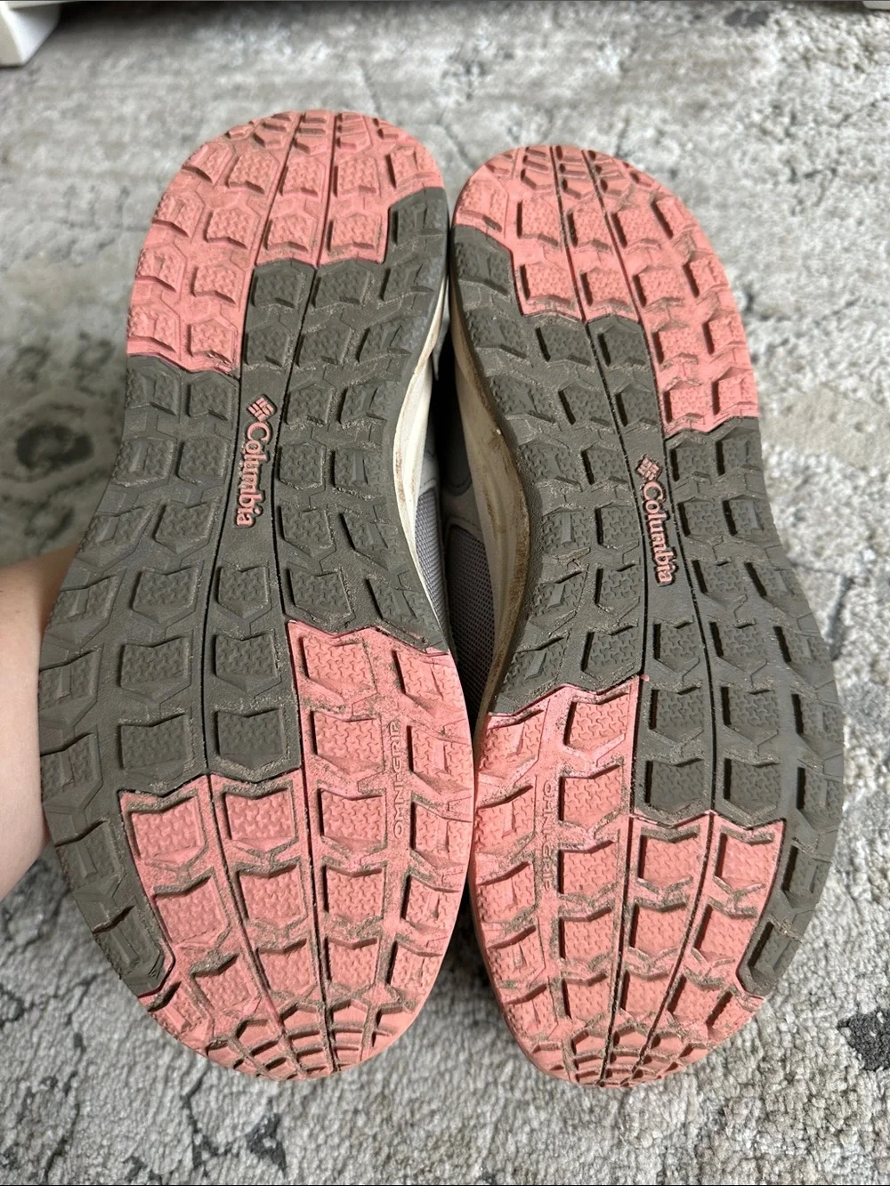 Columbia‎ Gray Suede & Mesh Sneakers with Pink Accent